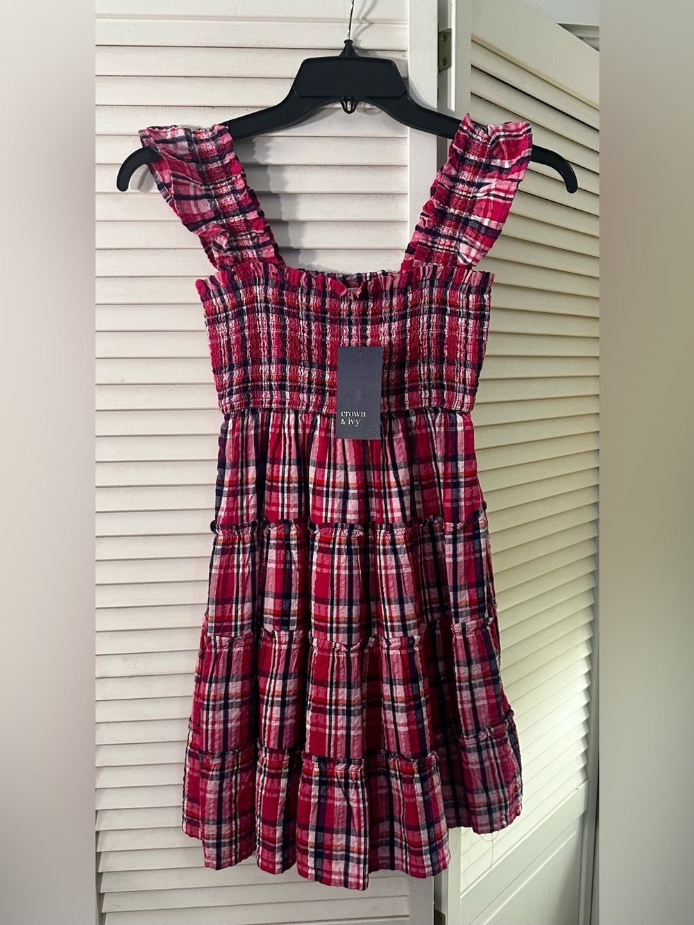 Crown &  Ivy Plaid Tiered Sundress for Girls